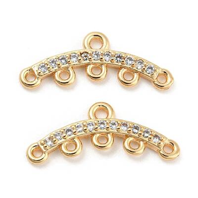 Brass Micro Cubic Zirconia Chandelier Components Links