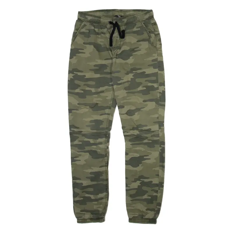 C&A Camo Jogger Style Mens Trousers Green Regular Tapered W28 L29