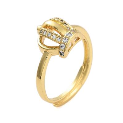 Crown Clear Cubic Zirconia Adjustable Rings