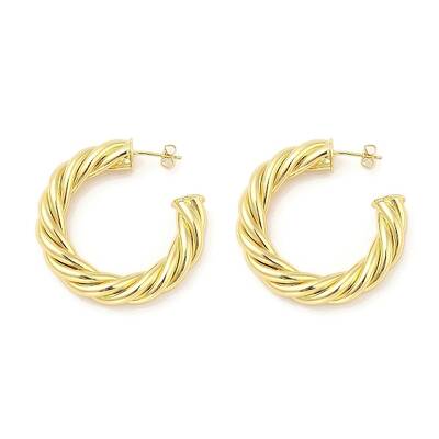Brass Hoop Earrings