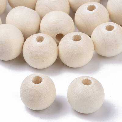 Unfinished Natural Wood Beads