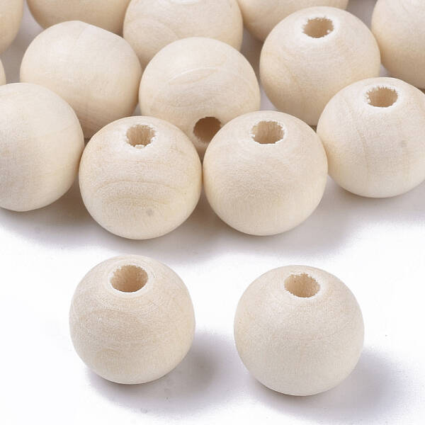 Unfinished Natural Wood Beads