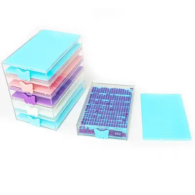 Portable Diamond Art Trays Kits, 1 Set Stackable Diamond Art Colorful Painting Accessories, DIY Diamond Art Colorful Paint...