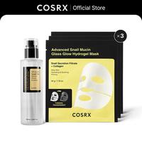 [COSRX Official] MORNING GLOW - Rapid Recovery Duo (Snail Mucin Glass Hydrogel Mask + No.1 Snail Mucin Essence) | THE ULTIMAT...