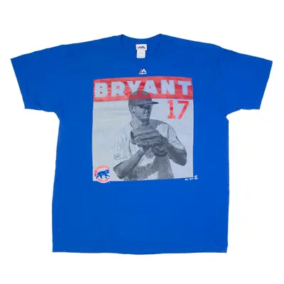 MAJESTIC Chicago Cubs Bryant T-Shirt Blue Short Sleeve Mens XL