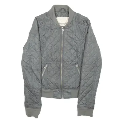 ABERCROMBIE & FITCH Mens Quilted Jacket Grey S