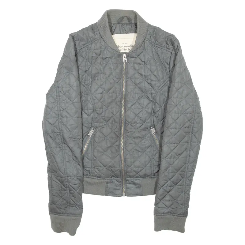ABERCROMBIE & FITCH Mens Quilted Jacket Grey S