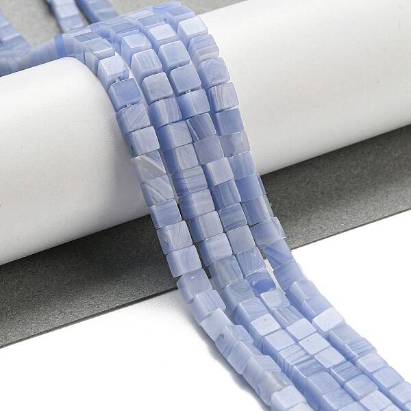 Synthetic Blue Lace Agate Beads Strands