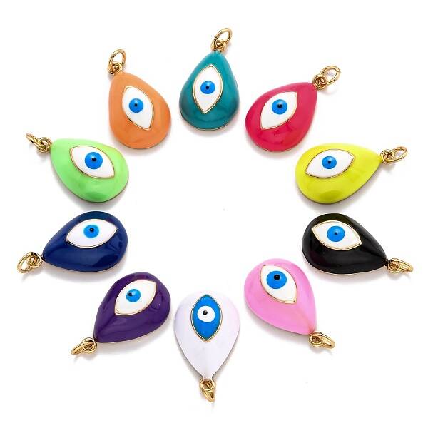 Brass Enamel Pendants