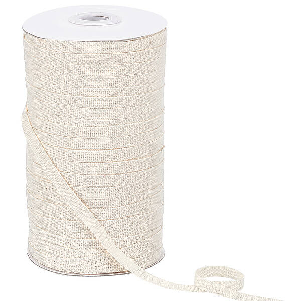 200M Cotton Linen Herringbone Ribbon
