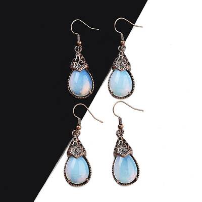 Opalite Teardrop Dangle Earrings