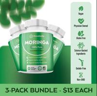 Rosabella Moringa Capsules (800mg) for Immune Support, Gut Health & Vitamins Healthcare