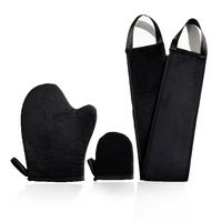 Self-tanning Kit, 3pcs/set Black Skin Oil Applicator Gloves & Back Scrubber, Professional Manual Massage Tools for Men & Wome...