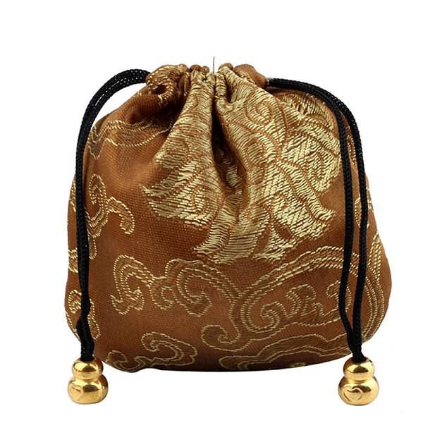 Buddha Theme Square Velvet Drawstring Bags