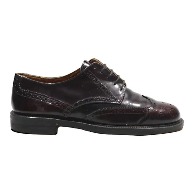 TOSI COMFORT Brogue Shoes Maroon Leather Mens UK 7