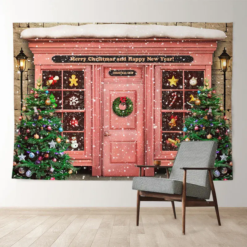 Aperturee Snowy Merry Christmas And Happy New Year Backdrop