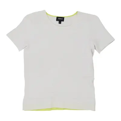 Armani Jeans T-Shirt - Medium White Polyester | Size: medium