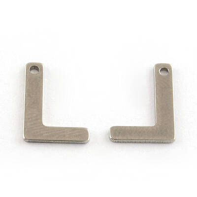Tarnish Resistant 201 Stainless Steel Letter Charms