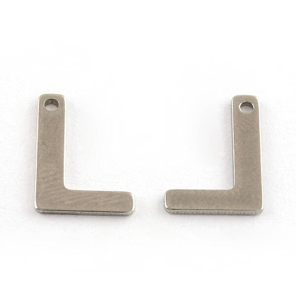 Tarnish Resistant 201 Stainless Steel Letter Charms