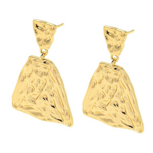 Rack Plating Brass Trapezoid Dangle Stud Earrings