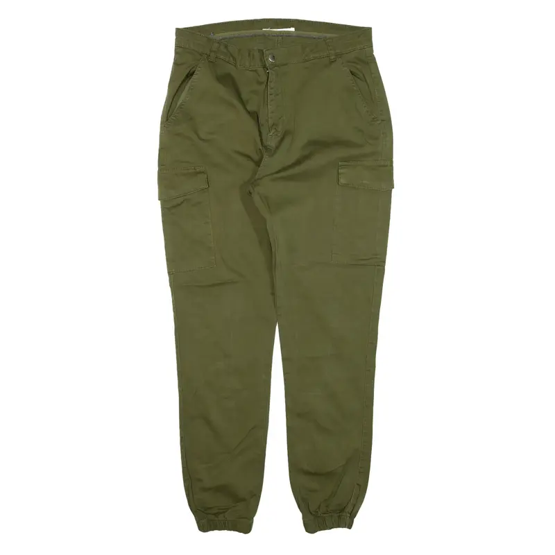 TALLY WEIJL Cargo Trousers Green Regular Tapered Womens W30 L28