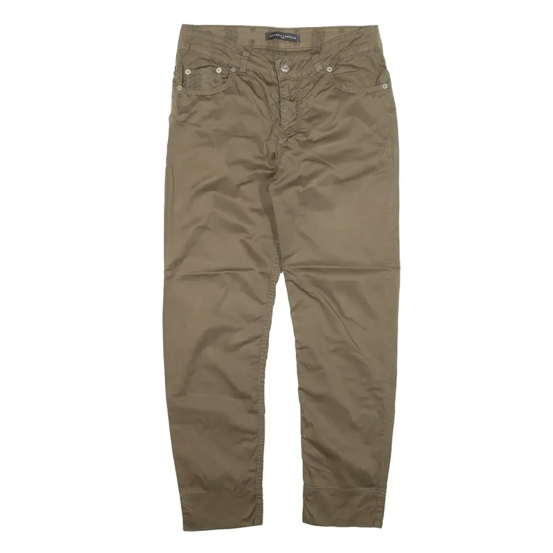 SANDRO FERRONE Trousers Green Regular Tapered Womens W28 L26