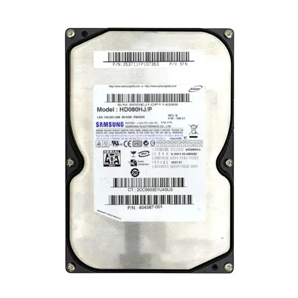 404587-001 HP 80GB 3Gb/s SATA 7200 3.5-inch 8MB Hard Drive