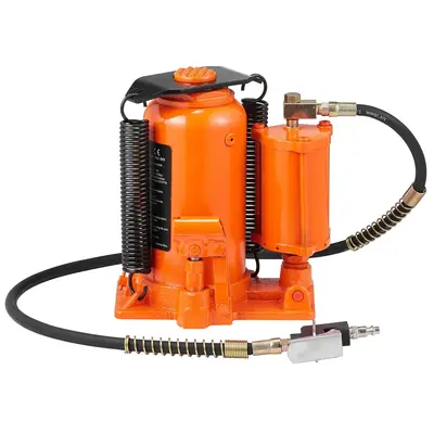 VEVOR Air Hydraulic Bottle Jack, 20 Ton/40000 LBS All Welded Bottle Jack, 10.4-19.7 inch Lifting Range, Manual Handle and Air...
