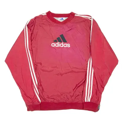 ADIDAS Mens Pullover Jacket Red Nylon XL