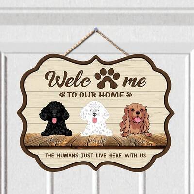 Wooden Welcome Hanging Sign Door Wall Decorations