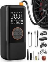 Upgraded Tire Inflator Portable Air Inflator – 150PSI Cordless Air Pump with Digital Pressure Gauge & LED Light, Rechargeab...