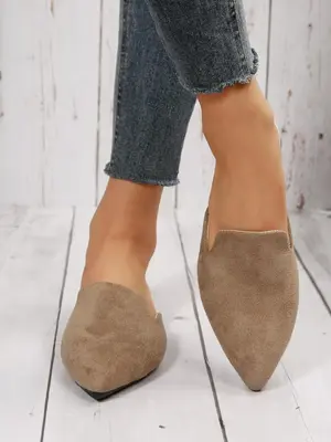 Women's Fashionable Solid Color Pointed Toe Slip on Flats, Casual Comfortable Flat Shoes for Daily Wear, Retro All Match Dail...