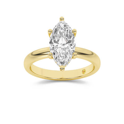Firefly Hidden Halo Marquise Lab Grown Diamond Engagement Ring | 10K Yellow Gold 4 CT. TW.