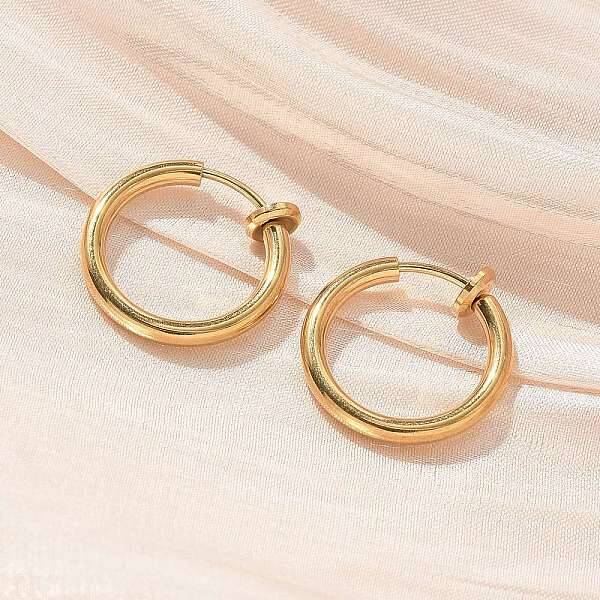 Ion Plating(IP) 304 Stainless Steel Clip-on Earrings