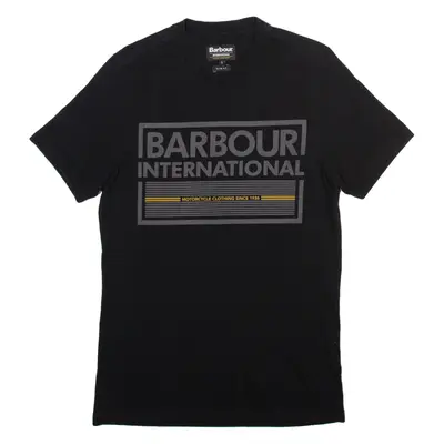 BARBOUR INTERNATIONAL Slim Fit Mens T-Shirt Black Crew Neck S