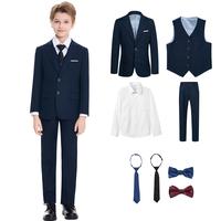 8 Piece Boys Suit Set-Size 2 to Size 20, Formal Slim Fit Boys Suit, Gift for Boys, Toddler, Teenage, Kid, Young Adult, Weddin...