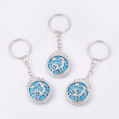 Synthetic Turquoise Keychain