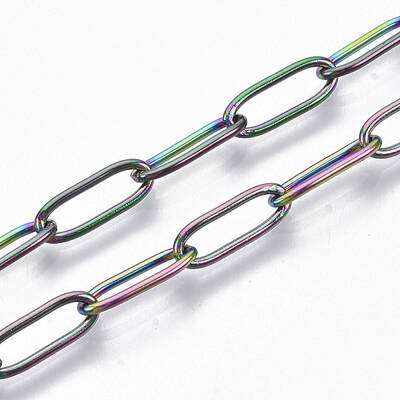 Ion Plating(IP) 304 Stainless Steel Paperclip Chains