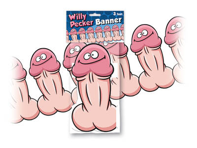 Willy Pecker Banner 3 Feet
