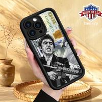 Creative Scar Face Painted Pattern Case for iPhone 16 15 14 Pro Max 13 12 11 XR XS E Plus Shockproof Drop Protection Rugged D...