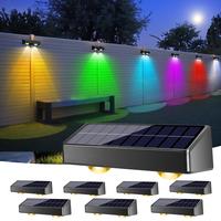 Brizled  Solar Fence Lights 8-Pack - Warm/Cool White & RGB - Ideal for Walls, Garden, Patio, Yard, Deck, Pool Area - Modern O...