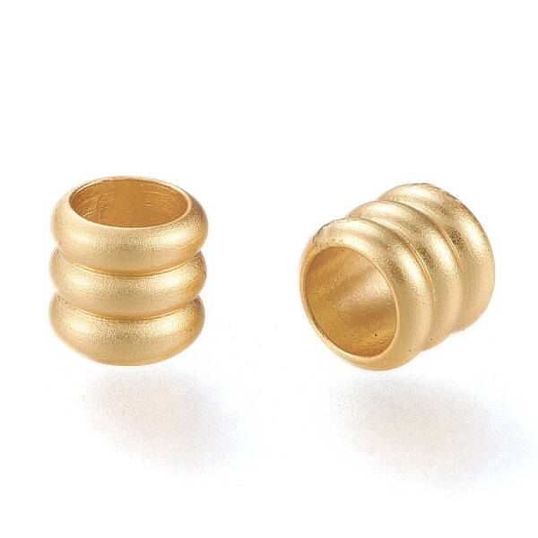 Matte Brass European Style Beads