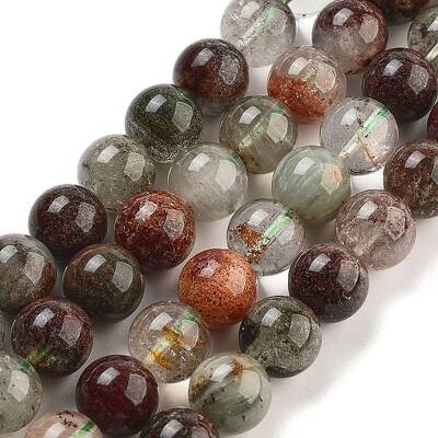 Natural Four Seasons Lodolite Quartz Beads Strands