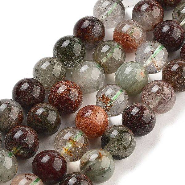 Natural Four Seasons Lodolite Quartz Beads Strands