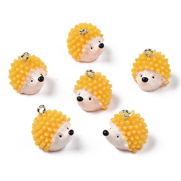 Autumn Theme Opaque Resin Pendants