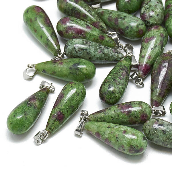 Natural Ruby in Zoisite Pendants