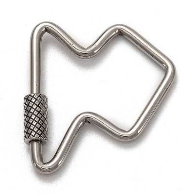 Non-Tarnish 304 Stainless Steel Screw Carabiner Lock Charms