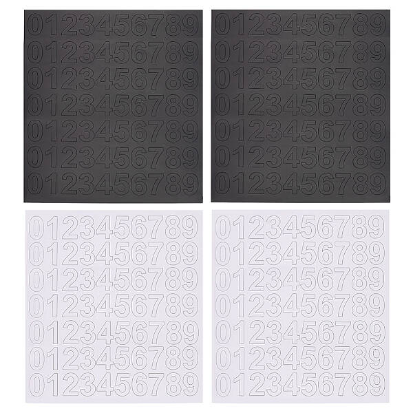 4 Sheets 2 Colors PVC Self Adhesive Digital Label Stickers