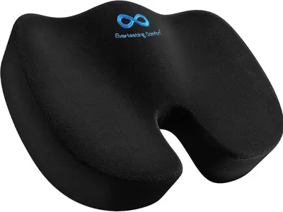 Everlasting Comfort Doctor Recommended Memory Foam Seat Cushions - HSA FSA Eligible, Sciatica & Back Support, Office Chair Cu...