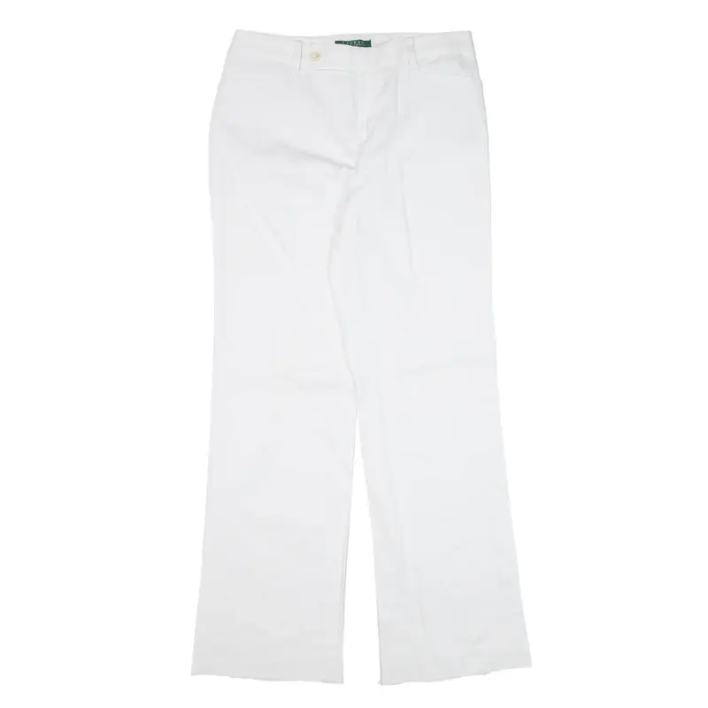 LAUREN RALPH LAUREN Trousers White Relaxed Straight Womens W28 L29